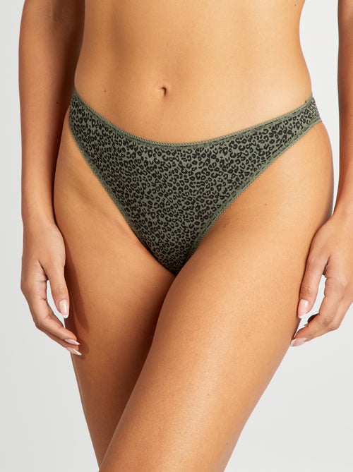 Set di 3 tanga in cotone - Kiabi