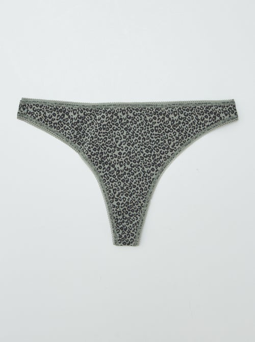 Set di 3 tanga in cotone - Kiabi