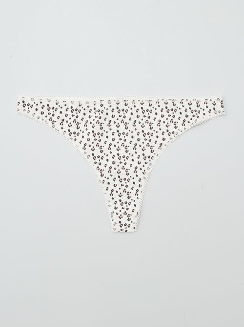 Set di 3 tanga in cotone - Kiabi