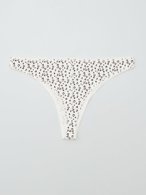 Set di 3 tanga in cotone - Kiabi