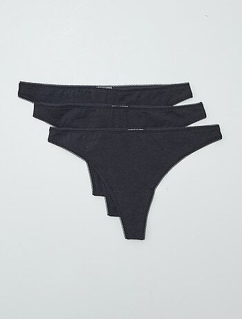 Set di 3 tanga in cotone