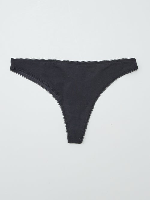 Set di 3 tanga in cotone - Kiabi