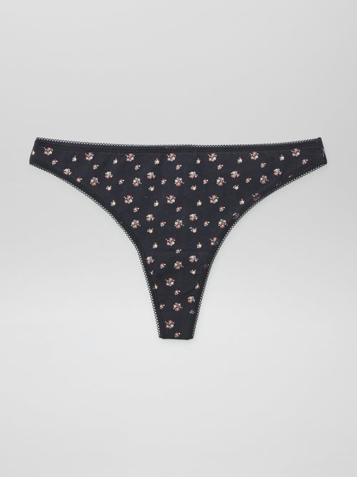 Set di 3 tanga in cotone - Kiabi