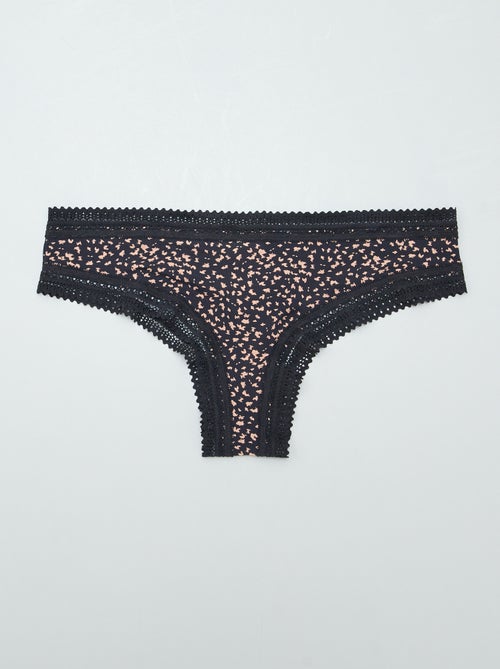 Set di 3 tanga in microfibra stampata - Kiabi