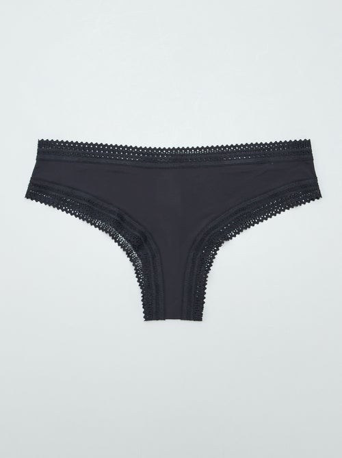 Set di 3 tanga in microfibra stampata - Kiabi