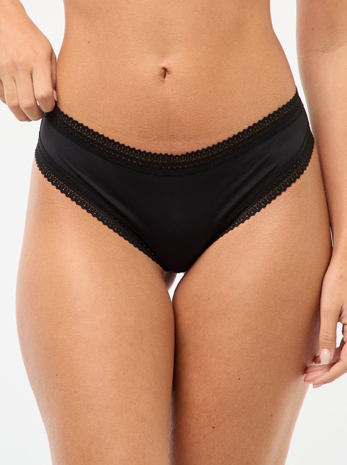 Set di 3 tanga in microfibra stampata - Kiabi