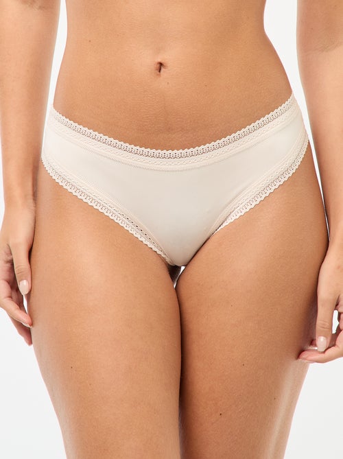 Set di 3 tanga in microfibra stampata - Kiabi