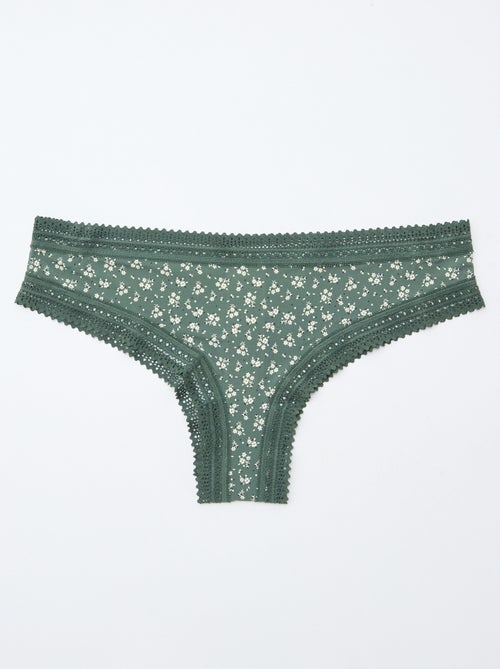 Set di 3 tanga in microfibra stampata - Kiabi