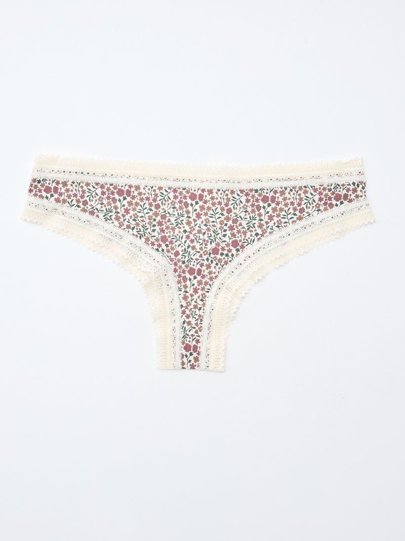 Set di 3 tanga in microfibra stampata Verde - Kiabi