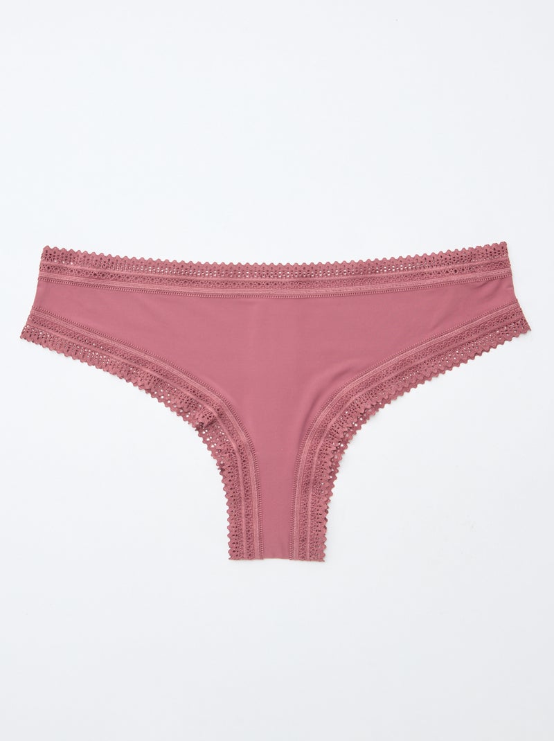 Set di 3 tanga in microfibra stampata Verde - Kiabi