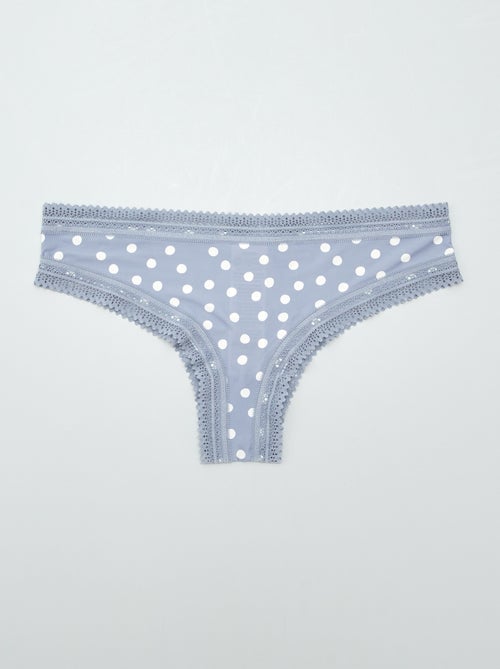 Set di 3 tanga in microfibra stampata - Kiabi