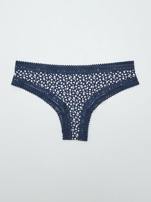 Set di 3 tanga in microfibra stampata - Kiabi