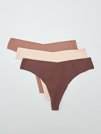 Set di 3 tanga invisibili