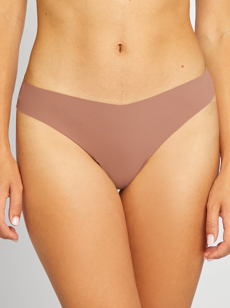 Set di 3 tanga invisibili MARRONE - Kiabi