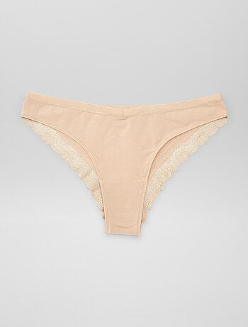 Set di 3 tanga premaman con pizzo