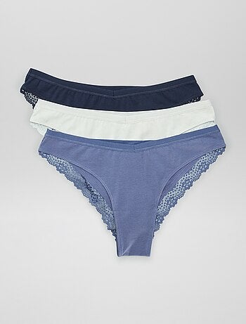 Set di 3 tanga premaman con pizzo