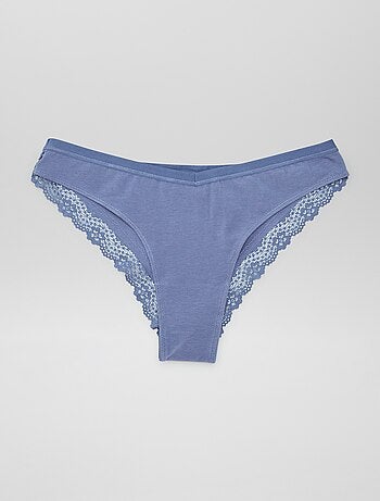 Set di 3 tanga premaman con pizzo