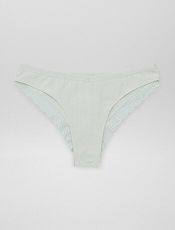 Set di 3 tanga premaman con pizzo