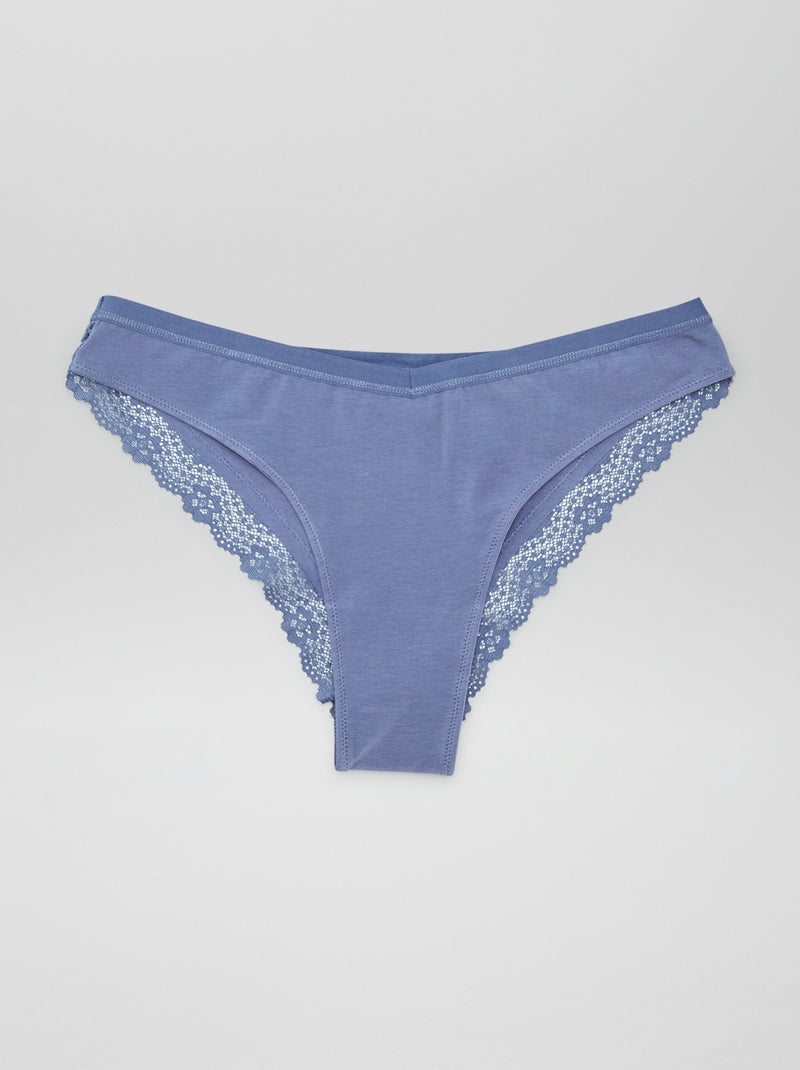 Set di 3 tanga premaman con pizzo BLU - Kiabi