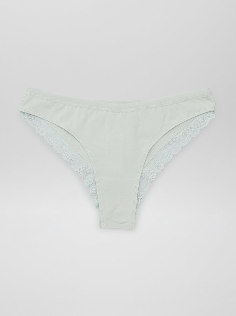 Set di 3 tanga premaman con pizzo BLU - Kiabi