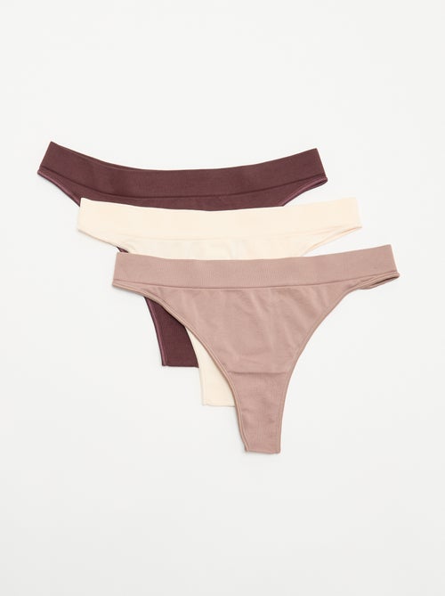 Set di 3 tanga senza cuciture - Kiabi Set di 3 tanga senza cuciture - Kiabi
