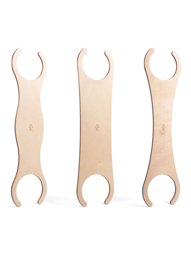 Set di 3 tavole in legno compatibili con stapelstein | Tissi Marrone - Kiabi