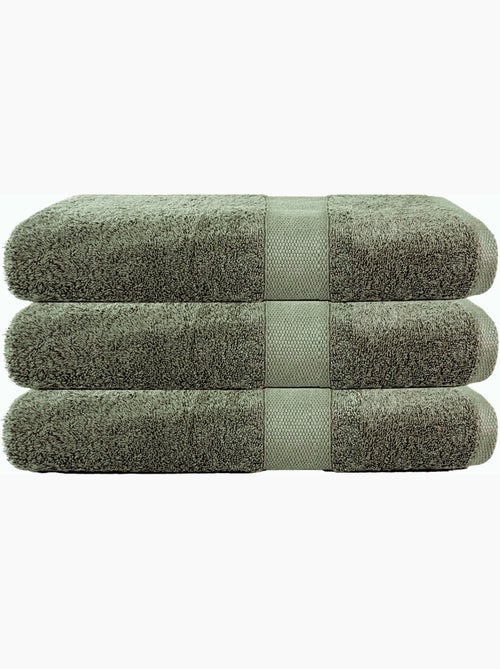 Set di 3 teli da bagno 70x130 cm 500 g/m² 100% cotone - Kiabi