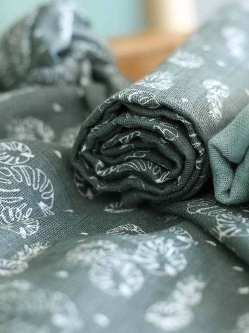 Set di 3 teli neonato motivo foglie - Kiabi