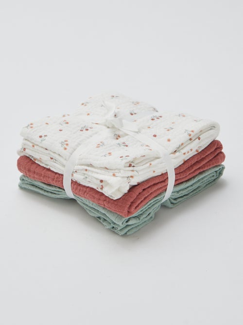 Set di 3 telini multiuso unisex in spugna - Kiabi Set di 3 telini multiuso unisex in spugna - Kiabi