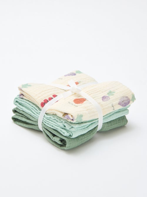 Set di 3 telini multiuso unisex in spugna - Kiabi