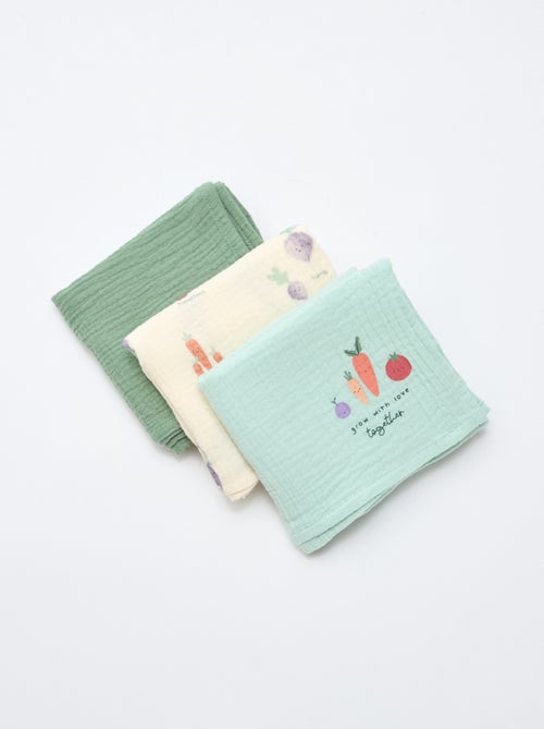 Set di 3 telini multiuso unisex in spugna - Kiabi