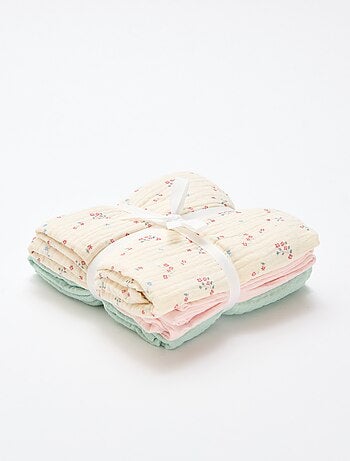 Set di 3 telini multiuso unisex in spugna