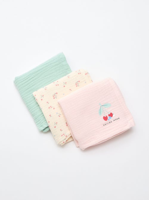 Set di 3 telini multiuso unisex in spugna - Kiabi