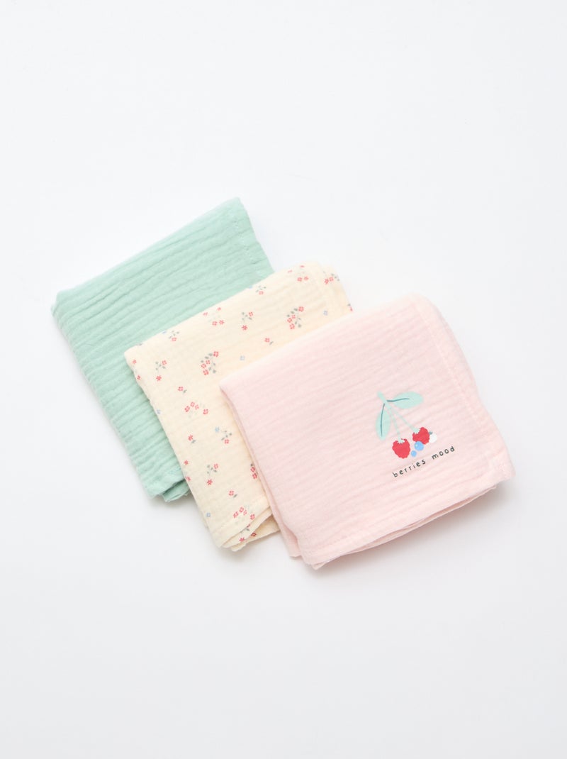 Set di 3 telini multiuso unisex in spugna Bianco - Kiabi