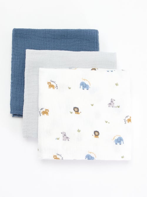 Set di 3 telini multiuso unisex in spugna - Kiabi
