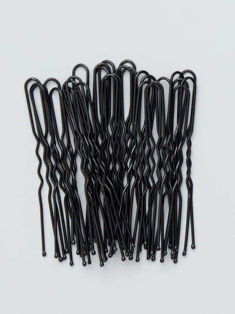 Set di 30 fermagli per chignon nero - Kiabi
