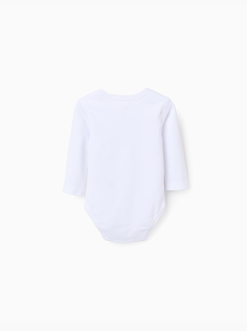 Set di 4 body in cotone con maniche americane Bianco - Kiabi