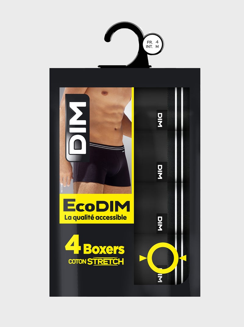 Set di 4 boxer ecodim 'DIM' nero - Kiabi