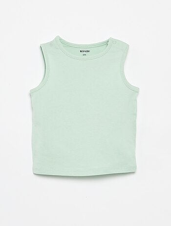 Set di 4 canotte a tinta unita