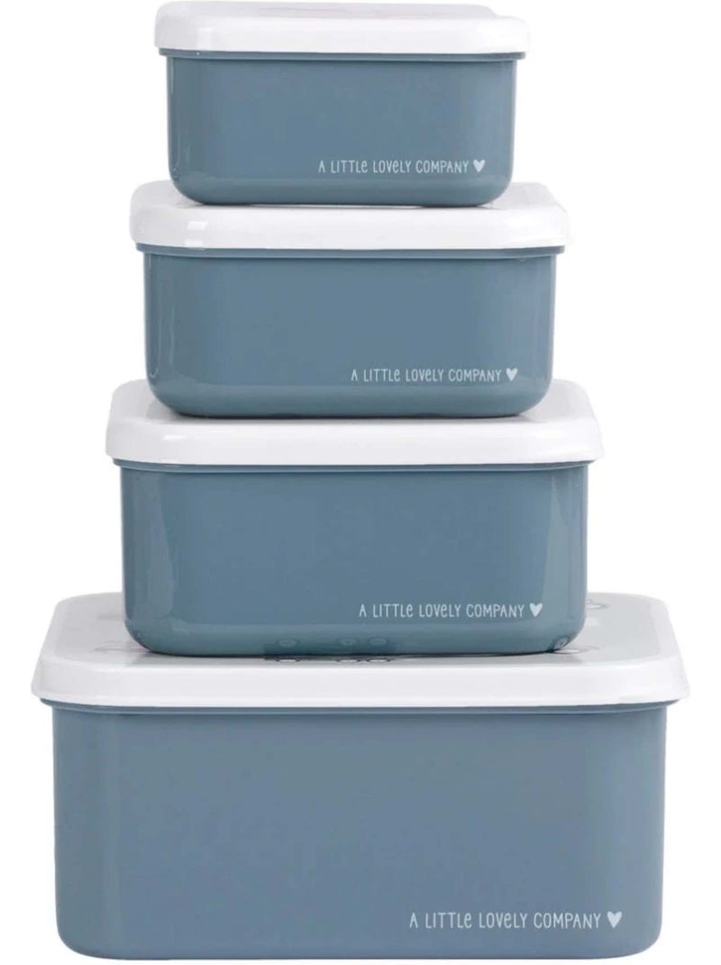 Set di 4 contenitori snack | A Little Lovely Company Grigio - Kiabi