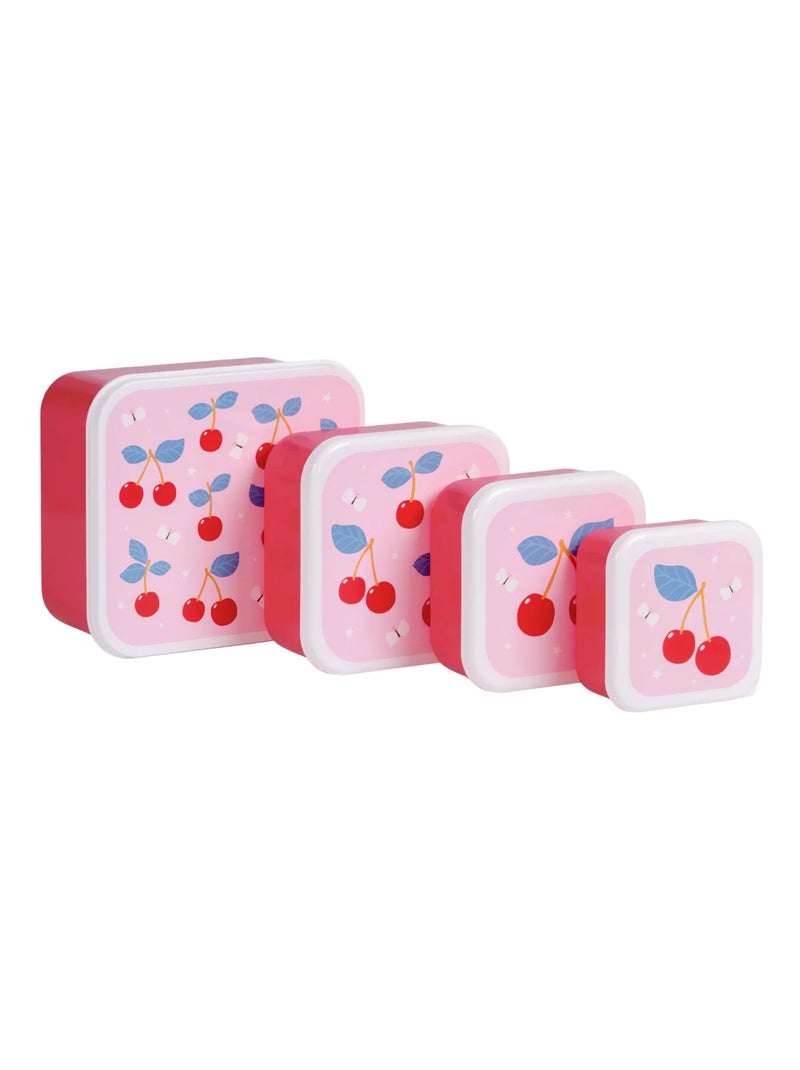 Set di 4 contenitori snack | A Little Lovely Company Rosso - Kiabi