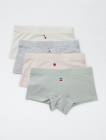 Set di 4 culotte con stampa 'frutti'