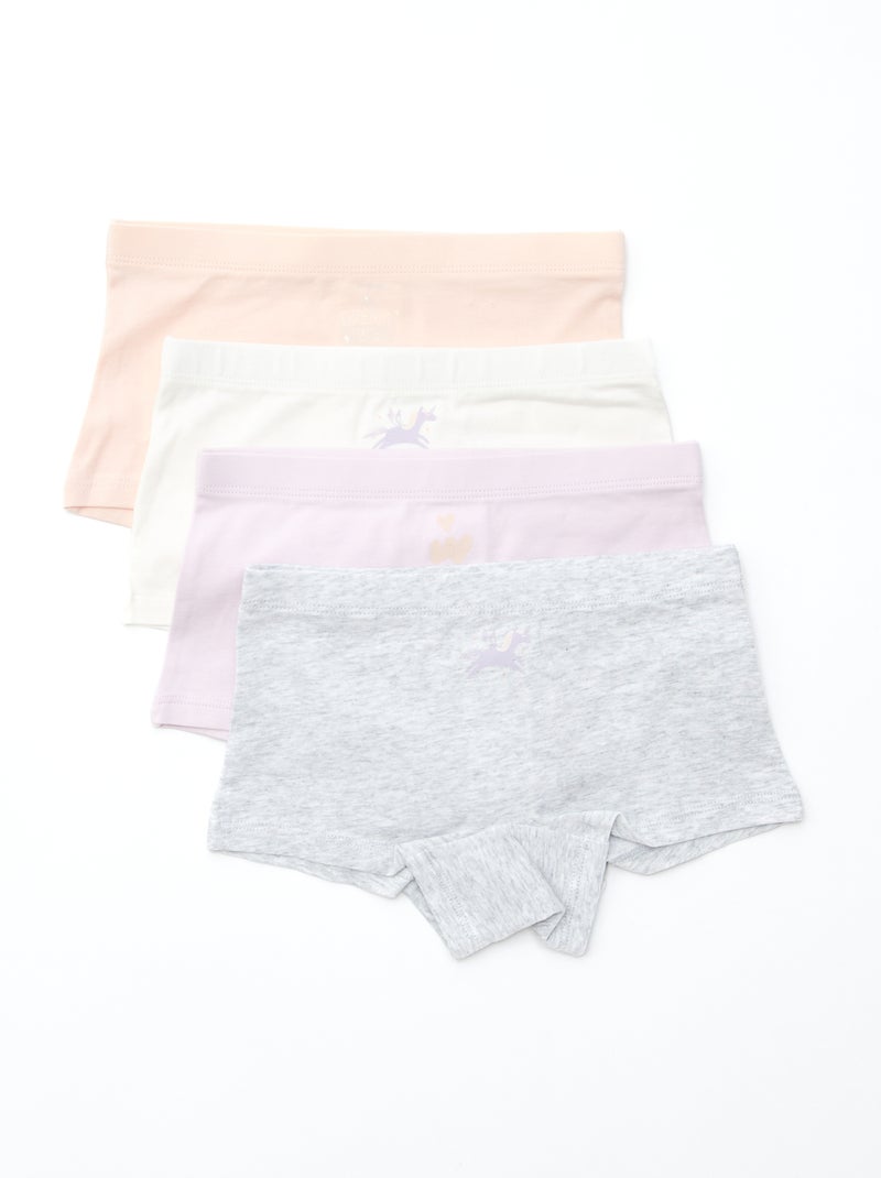 Set di 4 culotte con stampa 'frutti' Viola - Kiabi