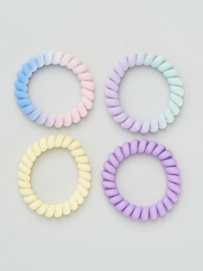 Set di 4 elastici attorcigliati multicolore - Kiabi