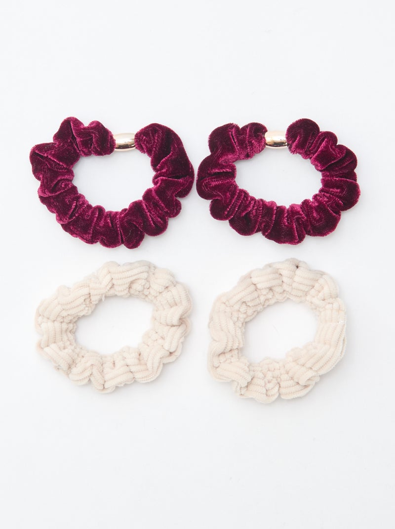 Set di 4 elastici in velluto Viola - Kiabi