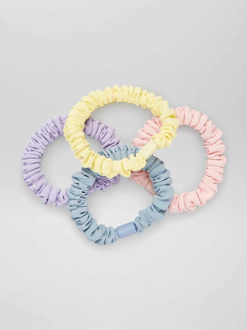 Set di 4 elastici per capelli multicolore - Kiabi