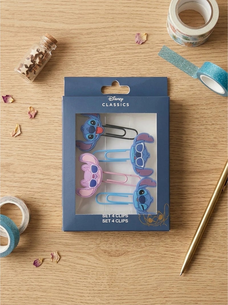 Set di 4 fermagli in alluminio Stitch Disney Blu - Kiabi