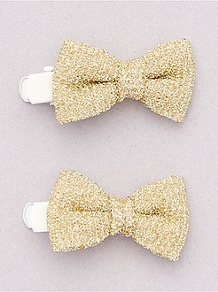 Set di 4 fermagli metallici con fiocco - Kiabi