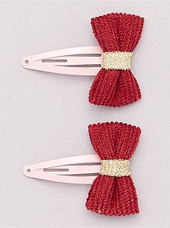 Set di 4 fermagli metallici con fiocco - Kiabi