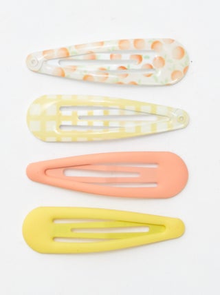 Set di 4 fermagli per capelli clic clac